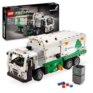 Lego Technic Mack Lr Electric Garbage Truck 42167 Toy For Boys Girls Aged 8 Plus Years Old Recycling Bin Lorry With Realistic Features Vehicle Building Set