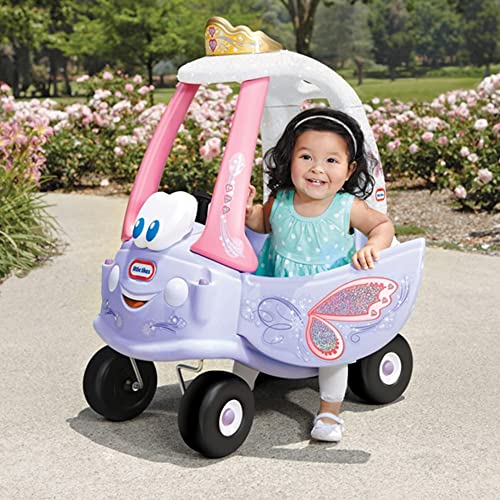 Little Tikes Fairy Cozy Coupe Car Ride On With Real Working Horn Clicking Ignition Switch Fuel Cap Ages 18 Months To 5 Years 2