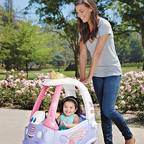 Little Tikes Fairy Cozy Coupe Car Ride On With Real Working Horn Clicking Ignition Switch Fuel Cap Ages 18 Months To 5 Years 3