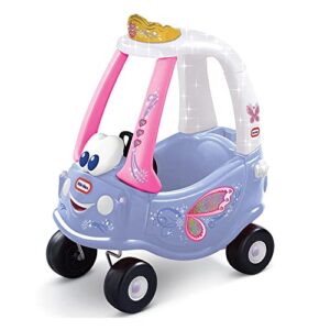 Little Tikes Fairy Cozy Coupe Car Ride On With Real Working Horn Clicking Ignition Switch Fuel Cap Ages 18 Months To 5 Years