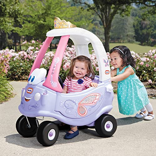 Little Tikes Fairy Cozy Coupe Car Ride On With Real Working Horn Clicking Ignition Switch Fuel Cap Ages 18 Months To 5 Years 4