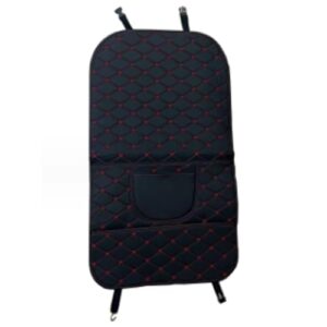 Loopunk Back Seat Cover For Kids Universal Car Seat Leather Cover Non Slip Carseat Thick Padding With Sorage Bag For Vehicles To Protect From Dirt Mud Scratches Of Kids Feet