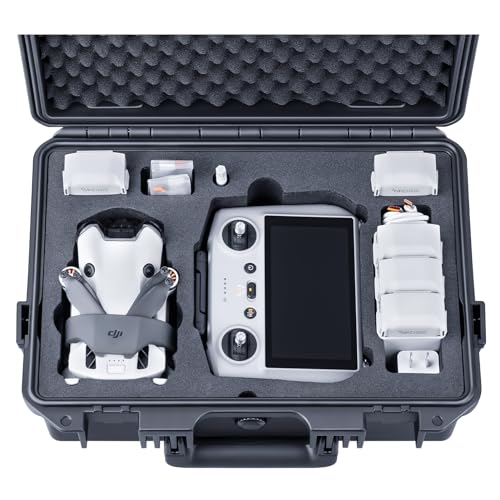 Lykus Titan Mm410 Waterproof Hard Case For Dji Mini 4 Pro Mini 3 Pro And Dji Rc 2 Rc Rc N2 N1 Support 7 Batteries And Rc Lanyard Case Only