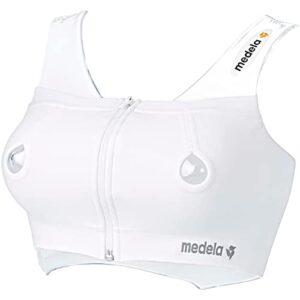Medela Easy Expression Bustier Hands Free Pumping Bra White Small