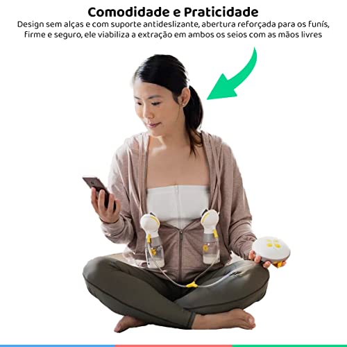 Medela Easy Expression Bustier Hands Free Pumping Bra White Small 4