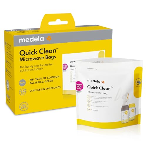 Medela Quick Clean Microwave Bags Sterilizing For Bottles Breast Pump Parts Kills 999 Bacteria In 3 Minutes 5 Pack 3