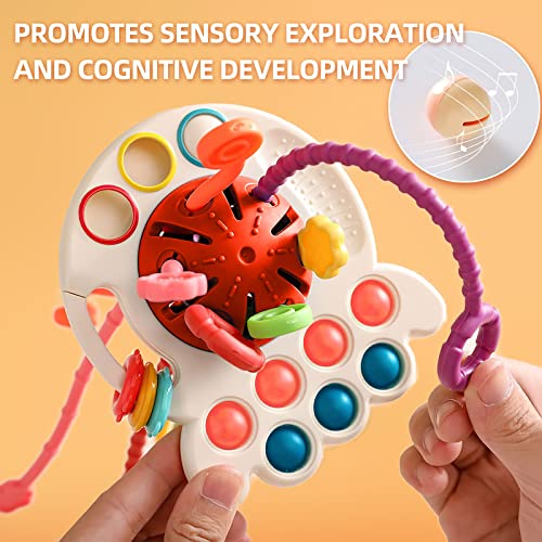 Montessori Toys For Babiespull String Activity Toy For Sensory Development Baby Toys Fine Motor Skills Toys Gift Early Learning Toys Gifts For 18 Months Up Boys And Girls 4