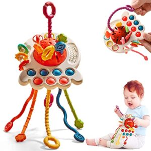 Montessori Toys for Babies,Pull String Activity Toy for Sensory Development, Baby Toys Fine Motor Skills Toys Gift，Early Learning Toys Gifts for 18 Months Up Boys and Girls
