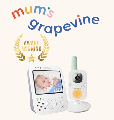 Nannio Hero 3 Baby Monitor Camera With Baby Night Light And Vibration Option 2 Way Audio Cry Detection Temperature Sensor Digital Zoom Lullaby 2 Years Warranty For Baby Pets Elderly 2