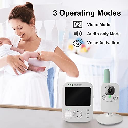 Nannio Hero 3 Baby Monitor Camera With Baby Night Light And Vibration Option 2 Way Audio Cry Detection Temperature Sensor Digital Zoom Lullaby 2 Years Warranty For Baby Pets Elderly 4