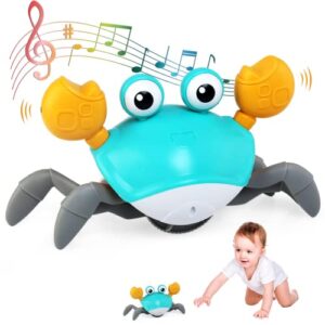 Newstyle Baby Toy Crawling Crabwalking Dancing Crab Interactive Toy Automatically Avoid Obstacleselectronic Light Up Musical Toy For Toddlers And Kidsusb Rechargeablegreen