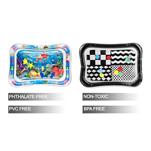 Pandaear Tummy Time Water Mat For Baby Inflatable Water Play Mats Toys For Infants Newborn Toddlers 3 6 9 Months Girls And Boys 2