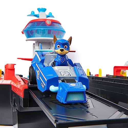 Paw Patrol The Mighty Movie Aircraft Carrier Hq With Chase Action Figure And Mighty Pups Cruiser Kids Toys For Boys Girls 3 4