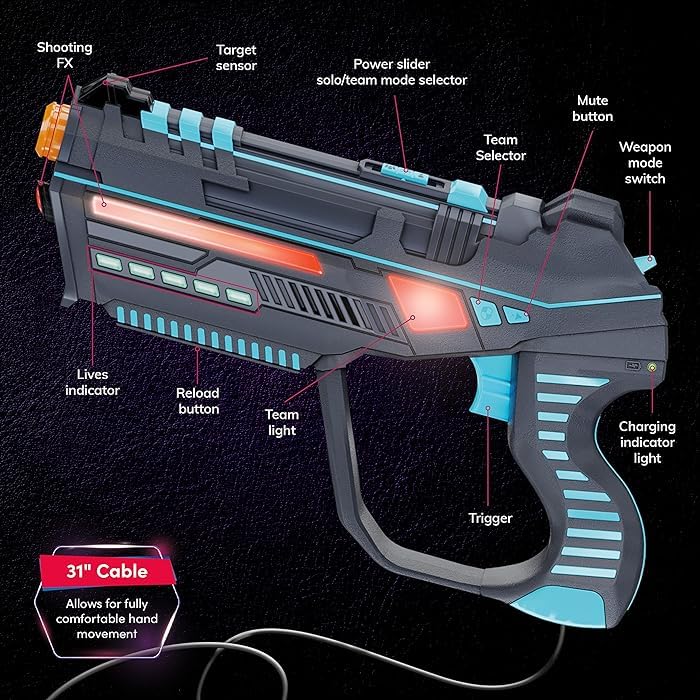 Rechargeable Laser Tag Set For Kids Teens Adults With Gun Vest Sensors Fun Ideas For Age 8 Year Old Cool Toys Teen Boy Games Outdoor Teenage Group Activities For Boys Girls Kids Gifts 3