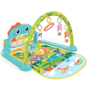 Remoking Tummy Time Baby Gym Play Matskick Play Piano Gym For Infants Baby Toys 3 6 9 12 Monthsmusical Activity Center W Lights Sounds For Toddler Sensory Playbaby Gifts For Newborn Boys Girls