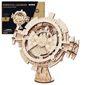 Rokr 3d Wooden Puzzlemechanical Gears Toy Building Setfamily Wooden Craft Kit Supplies Best Birthday Gifts Kids Adults To Build Perpetual Calendar Perpetual Calendar