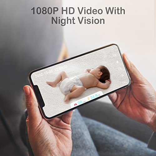 Sense U Video Baby Monitor With 1080p Hd Wifi Camera And Background Audio Night Vision 2 Way Talk Motion Detection No Monthly Fee Compatible Smart Baby Monitor 8