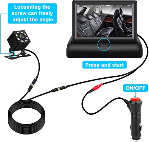 Shynerk Baby Car Mirror 43 Hd Night Vision Function Car Mirror Display Safety Car Seat Mirror Camera Monitored Mirror With Wide Crystal Clear View Aimed At Baby Easily Observe The Babys Move 4