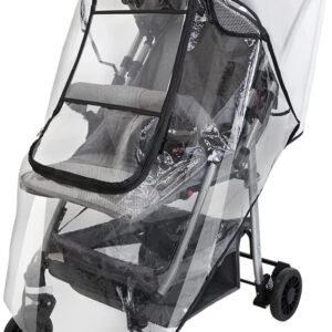 Slowton Universal Pushchair Rain Cover Large Durable Raincover For Pram Stroller Rain Cold Wind Protective With Convenient Window Opening Adjustable Easy Use Rain Shield Fits Most Pram