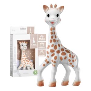 Sophie La Girafe Baby Teething Toy Multi Sensory Engagement Safe 100 Natural Rubber Interactive Squeaker Over 60 Years Legacy Age 0 M