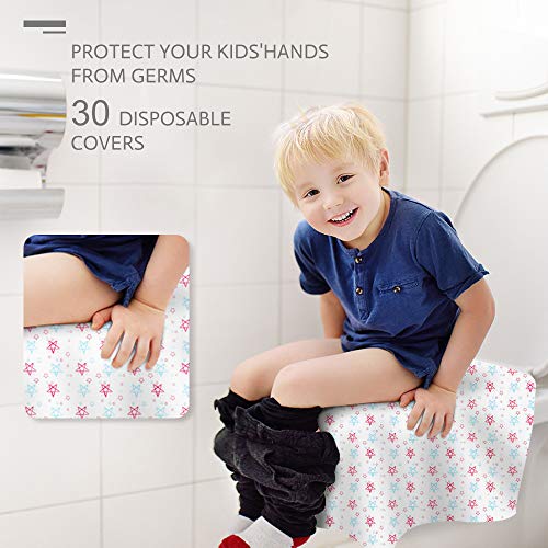 Toilet Seat Cover Disposable Xl 30 Pack Extra Large Full Cover Individually Wrapped Portable For Travel Perfect For Toddlers Potty Training Ideal For Adults And Kids 4