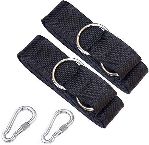 Tree Swing Hanging Straps Kit Holds 2000 Lbs5ft Extra Long Straps Strap With Safer Lock Snap Carabiner Hooks Perfect For Tree Swing Hammocks Perfect For Swingscarry Pouch Easy Fast Installation 2
