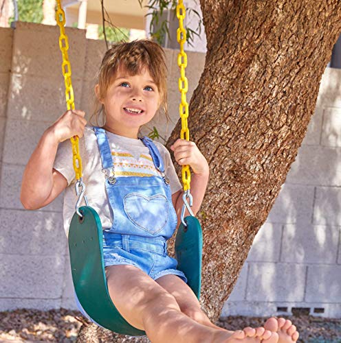 Turfee 2 Pack Green Swing Seats Heavy Duty With 66 Chain Swing Set Accessories Replacement With Snap Hooks For Kids Outdoor Play Playground Trees Swing Set Playgroundgreen 3