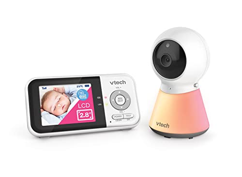 VTech BM3350N 2.8" Full Colour Video Baby Monitor with Night Light, 2-Way Talk, Soothing Sounds, Room Temperature Monitor, up to 19 Hours Battery Life