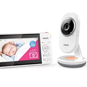 VTech BM5250N 5" Full Colour Video Baby Monitor with Night Light, 2-Way Talk, Soothing Sounds, Room Temperature Monitor, up to 17 Hours Battery Life