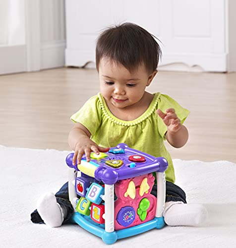 Vtech Turn Learn Cube Interactive Cube And Shape Sorter 150553 Purple 3