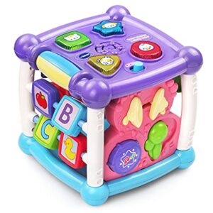 Vtech Turn Learn Cube Interactive Cube And Shape Sorter 150553 Purple