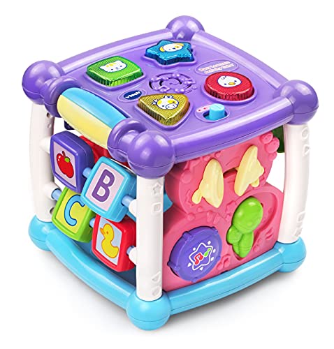 Vtech Turn Learn Cube Interactive Cube And Shape Sorter 150553 Purple